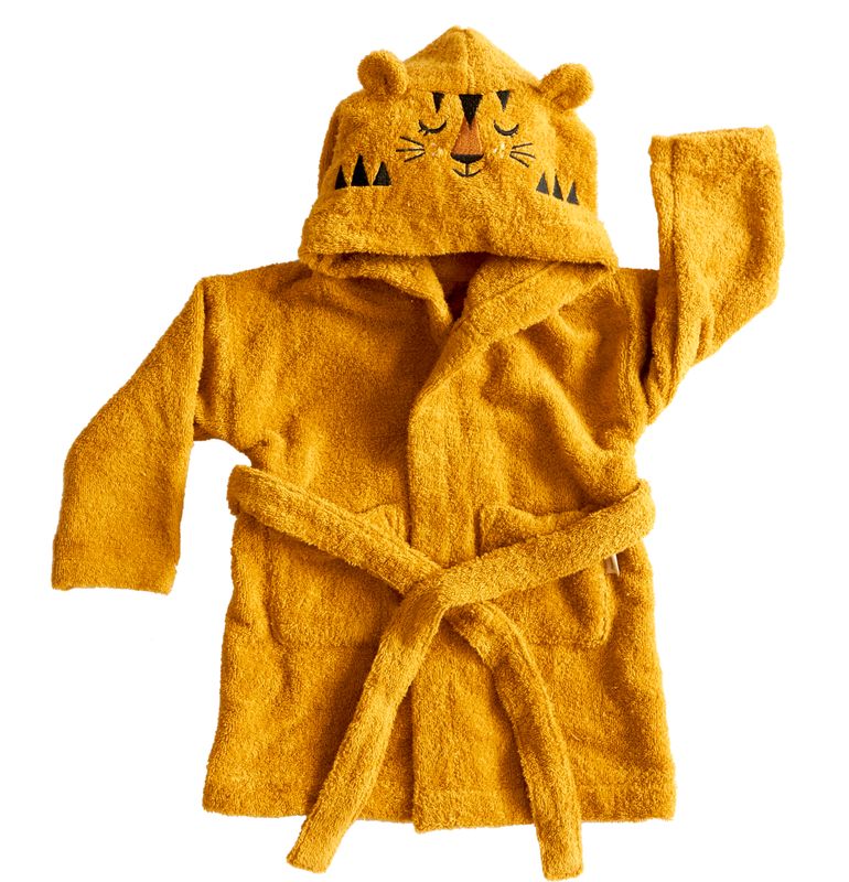 Bathrobe - TIGER, ochre (1-2 years)