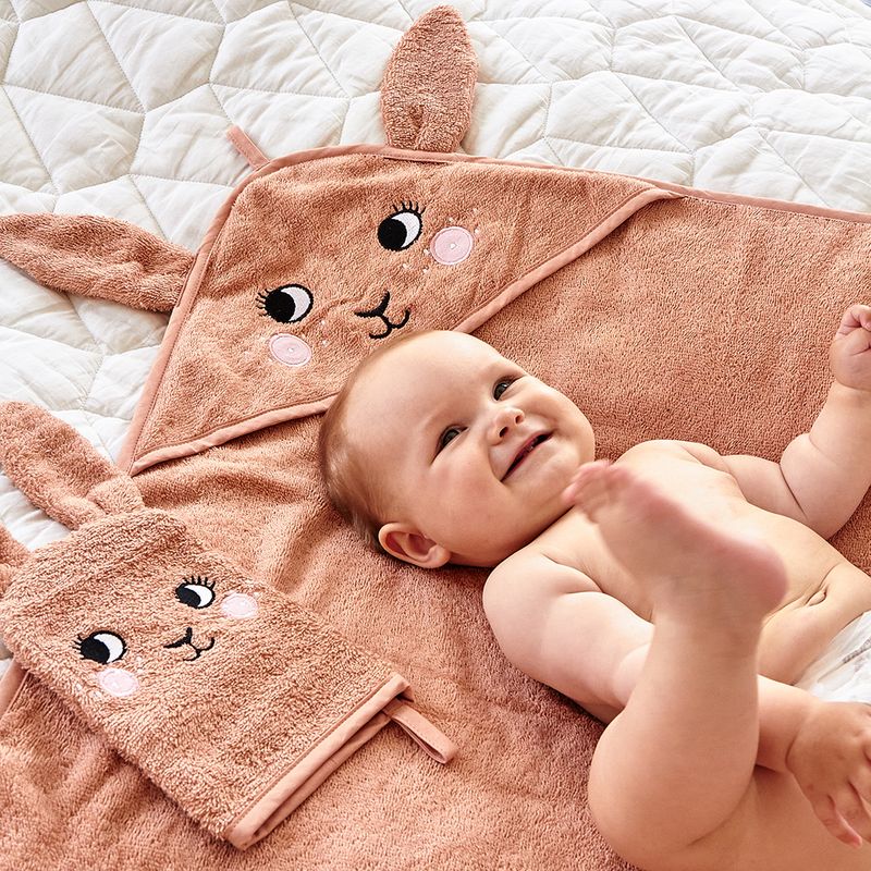 Hooded Towel - BUNNY, rose