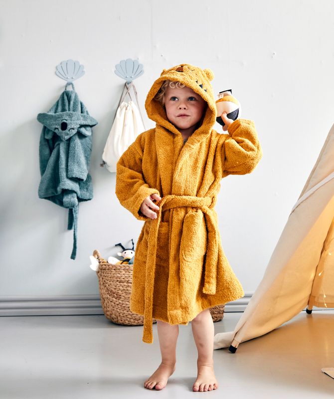 Bathrobe - TIGER, ochre (3-4 years)