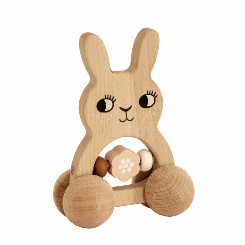 Rattle on Wheel - Bunny