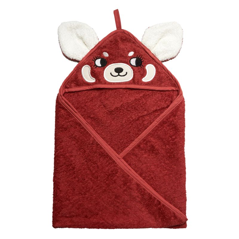 Hooded Towel - RED PANDA, red