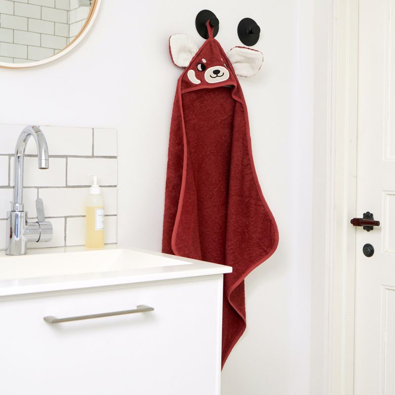 Hooded Towel - RED PANDA, red