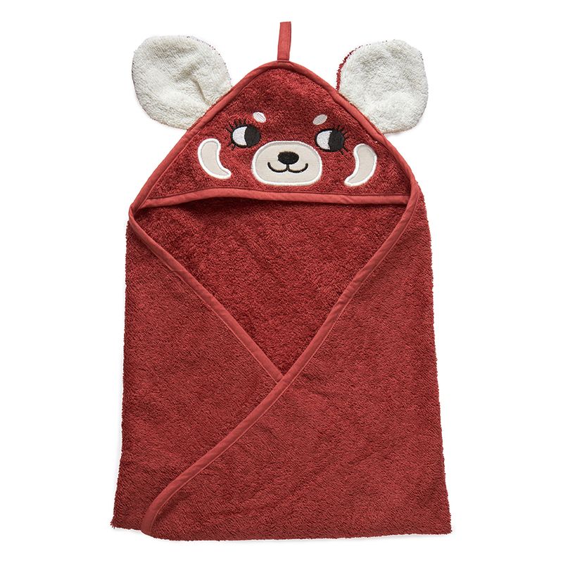 Hooded Towel - RED PANDA, red