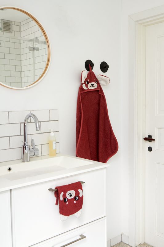 Wash Gloves - MONKEY, RED PANDA, DOG, set med 3