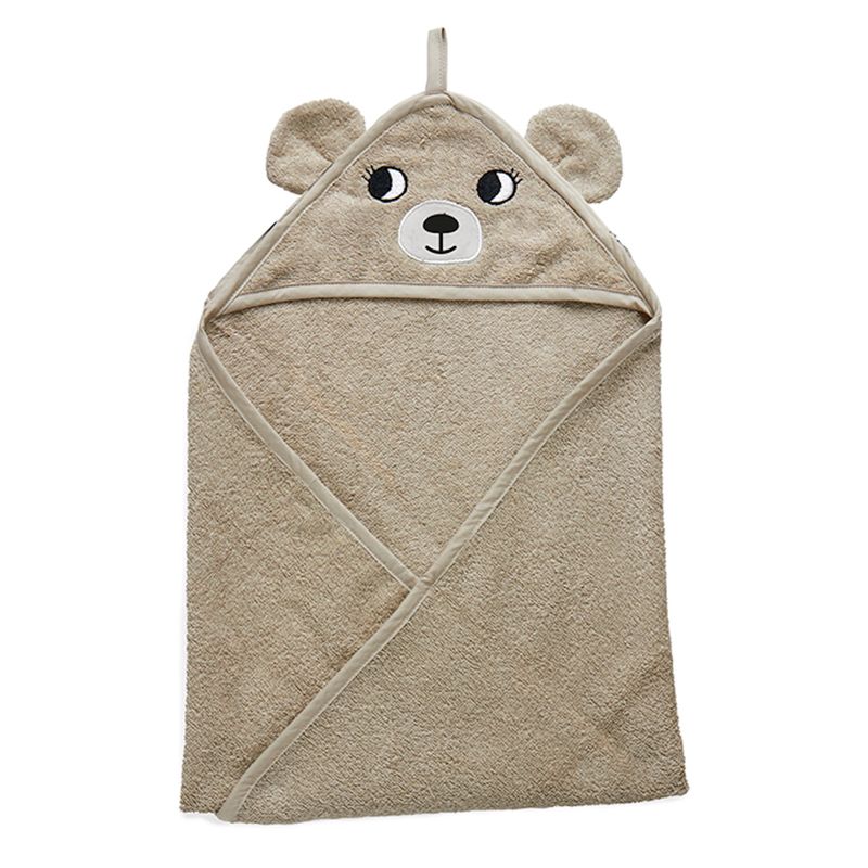 Hooded Towel - BEAR, grey