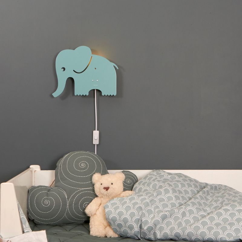 Elephant lamp Pastel Blue