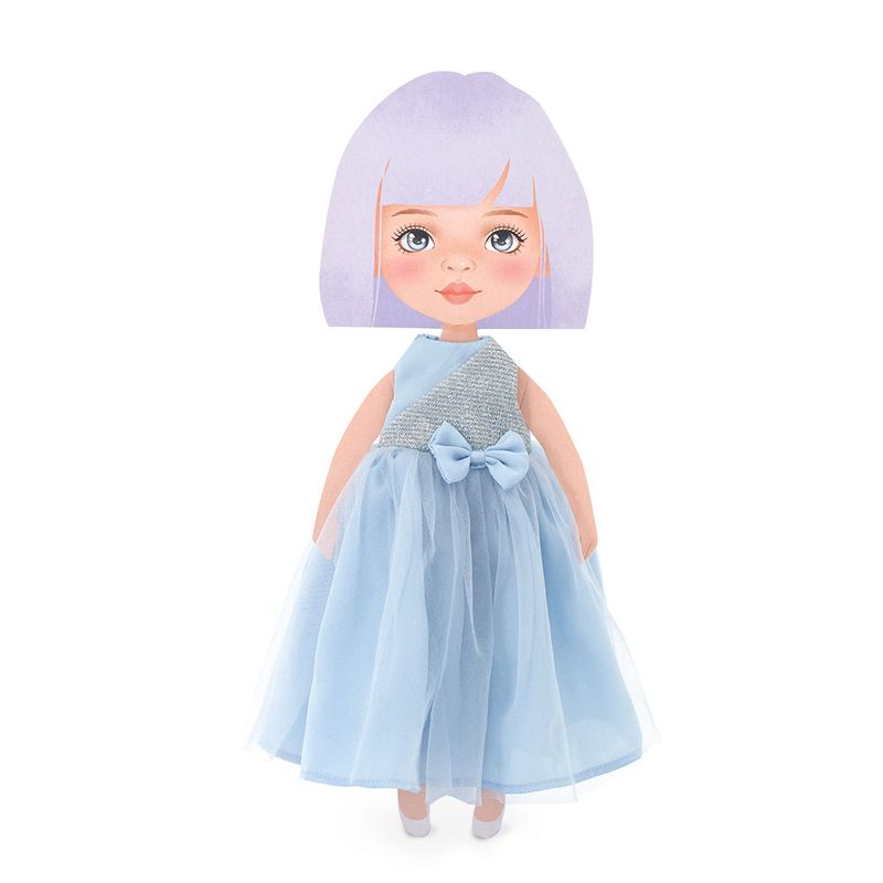 Clothing set: Blue Satin Dress