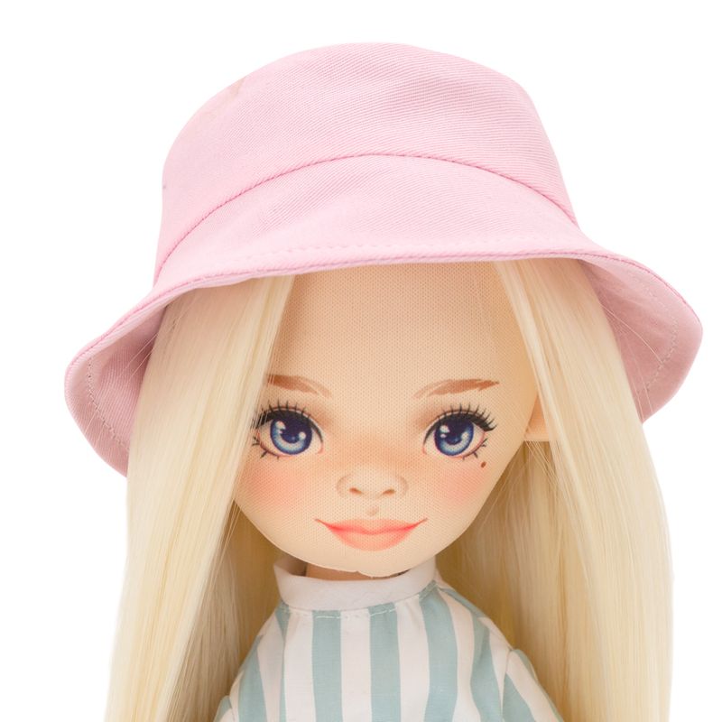 Mia in a Striped Jumpsuit