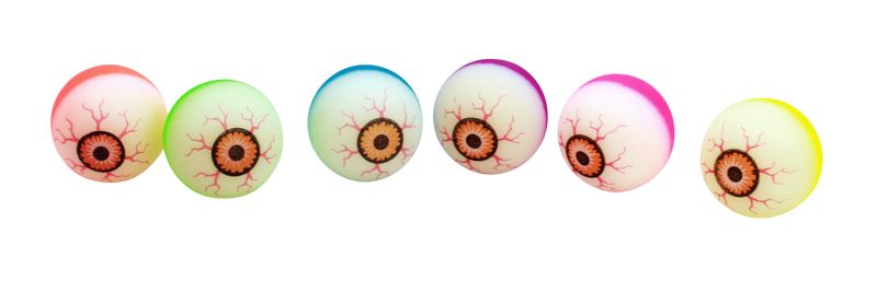 BOUNCING BALL Eyeball 37mm, 6 colours assorted