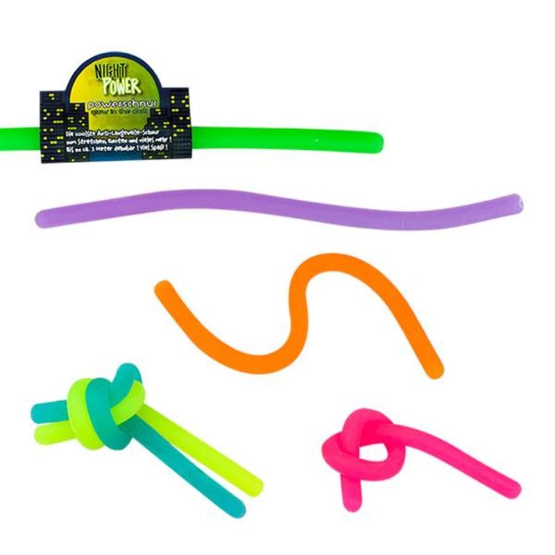 Power String glow in the dark, 6 colors assorted