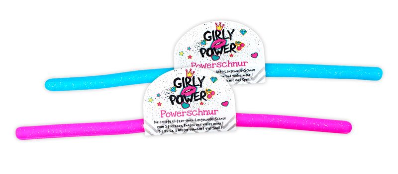 Power String glitter, 6 colors assorted