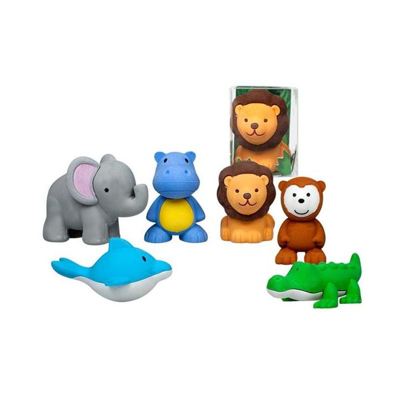 ERASER jungle animals, 6 designs assorted