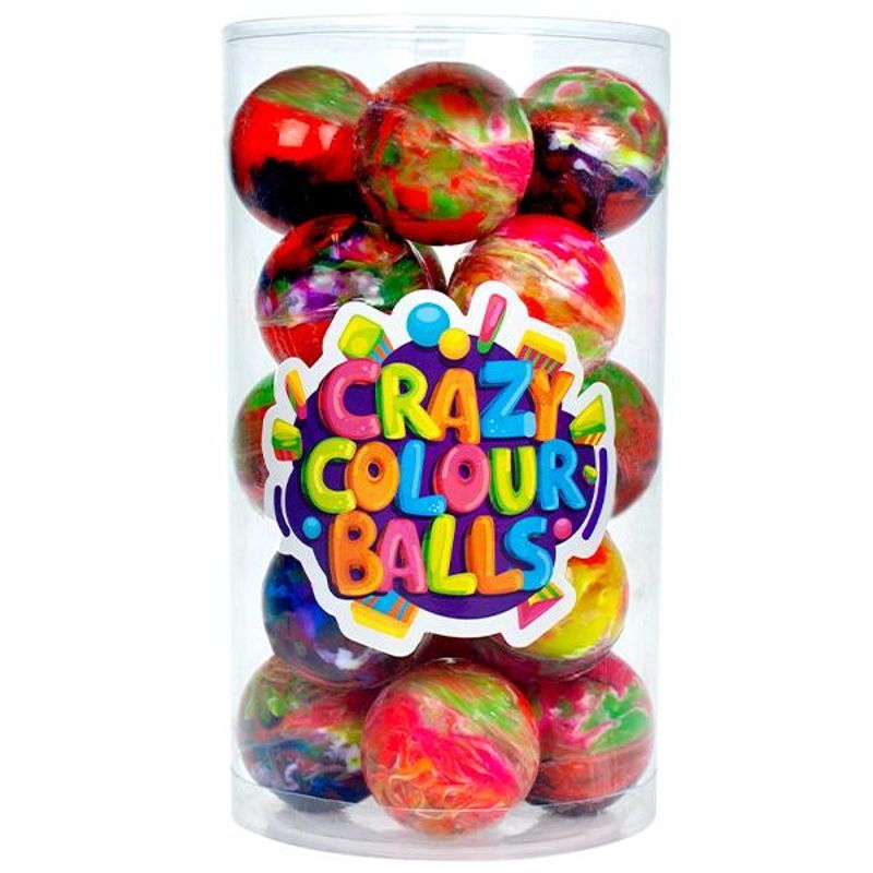 BOUNCING BALL Crazy colour ball 43 mm, assorted