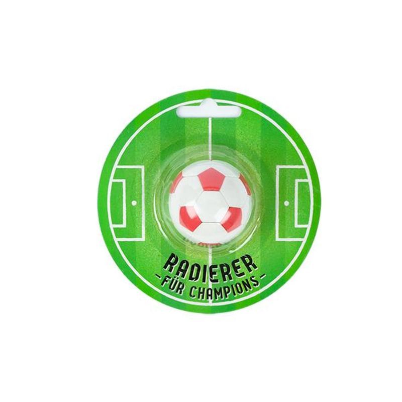 ERASER Champion Football-Shaped Eraser, &Oslash; 3,7 cm, 4 assorted	