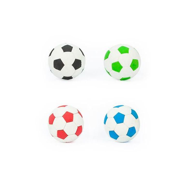 ERASER Champion Football-Shaped Eraser, Ø 3,7 cm, 4 assorted	