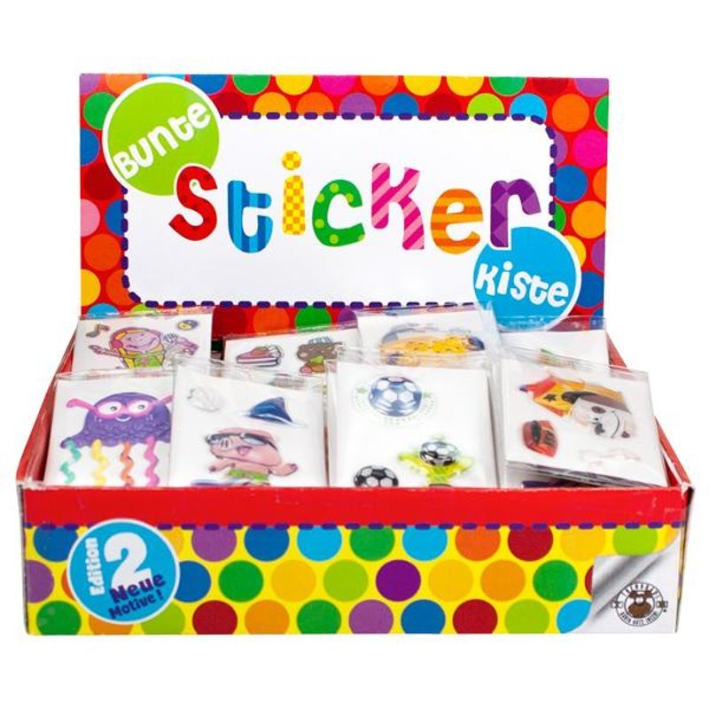 Colourful Sticker Box, assorted