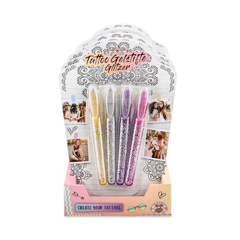 FESTIVAL FEELINGS Glitter Tattoo Gel Pens, set of 4