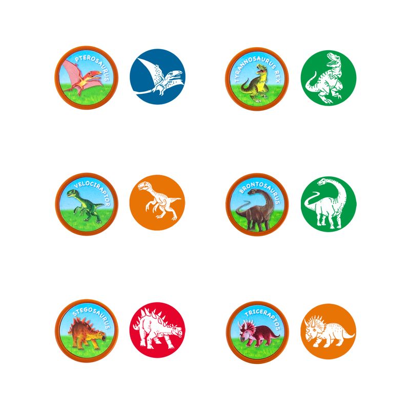 Dinosaur Stamps, self-inking, 6 variants