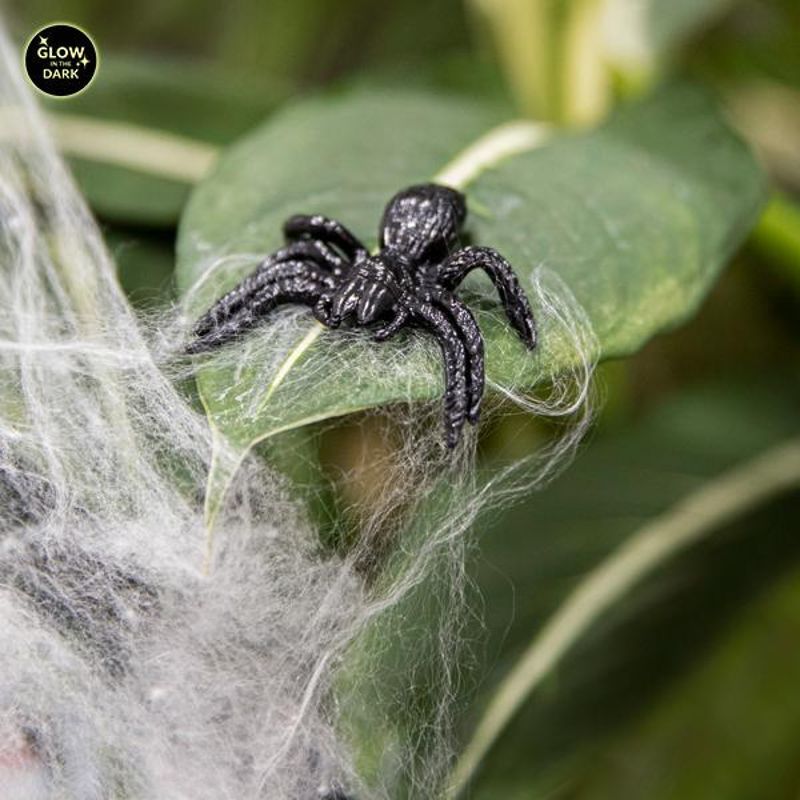 RETTE SICH WER KANN! Sticky Spider Creeblers In a Spider Nest, Set of 7