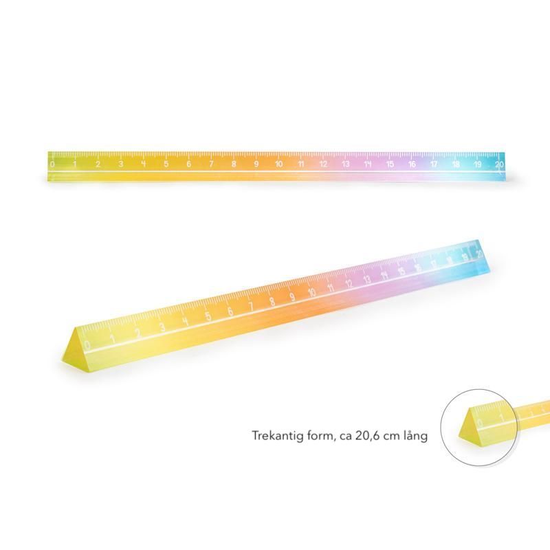 GOOD FEELINGS Rainbow Ruler, acrylic 20 cm