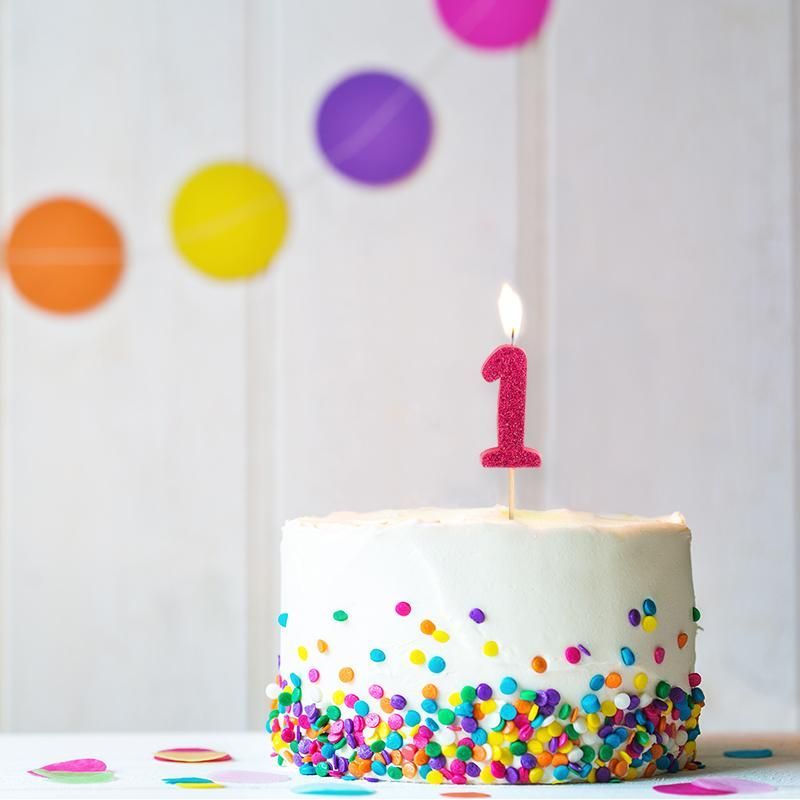 BIRTHDAY FUN Number Candles Glitter Mini 1, 6 different colours