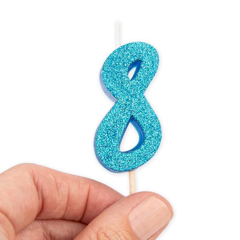 BIRTHDAY FUN Number Candles Glitter Mini 0–9 set