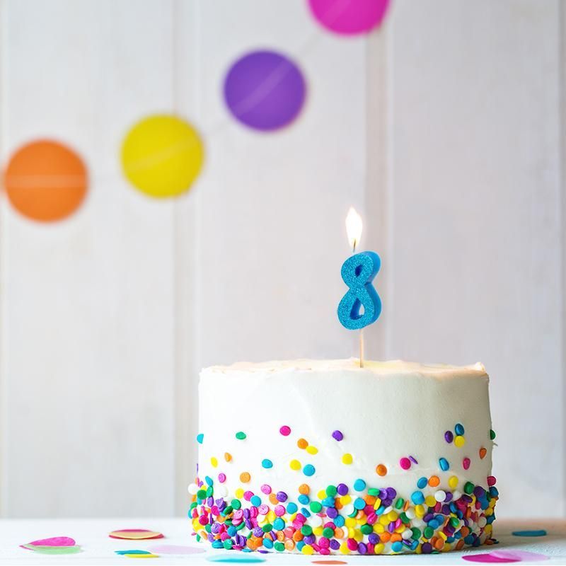 BIRTHDAY FUN Number Candles Glitter Mini 0–9 set