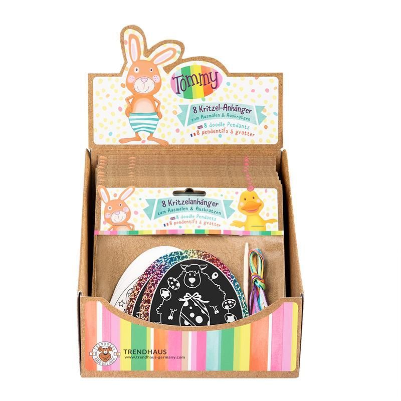 TOMMY & FRIDA Scribble Eggs for Scratching and Colouring, set of 8