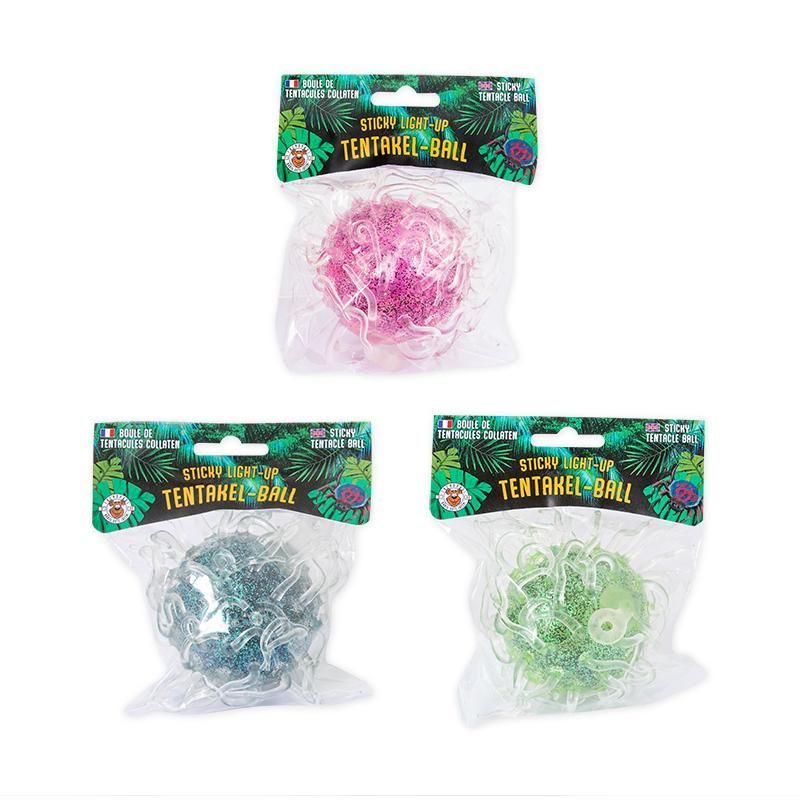 RETTE SICH WER KANN! Sticky Light-Up Tentacle Balls, 3 different designs