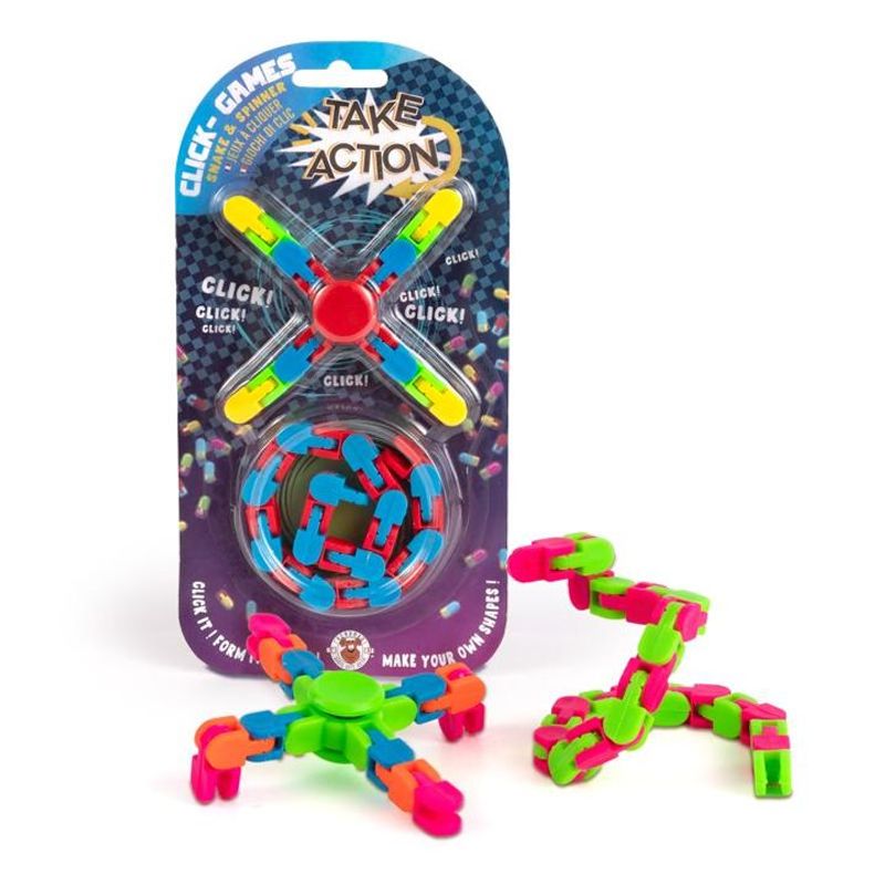 TAKE ACTION Click-games snake & spinner, 2 assorted
