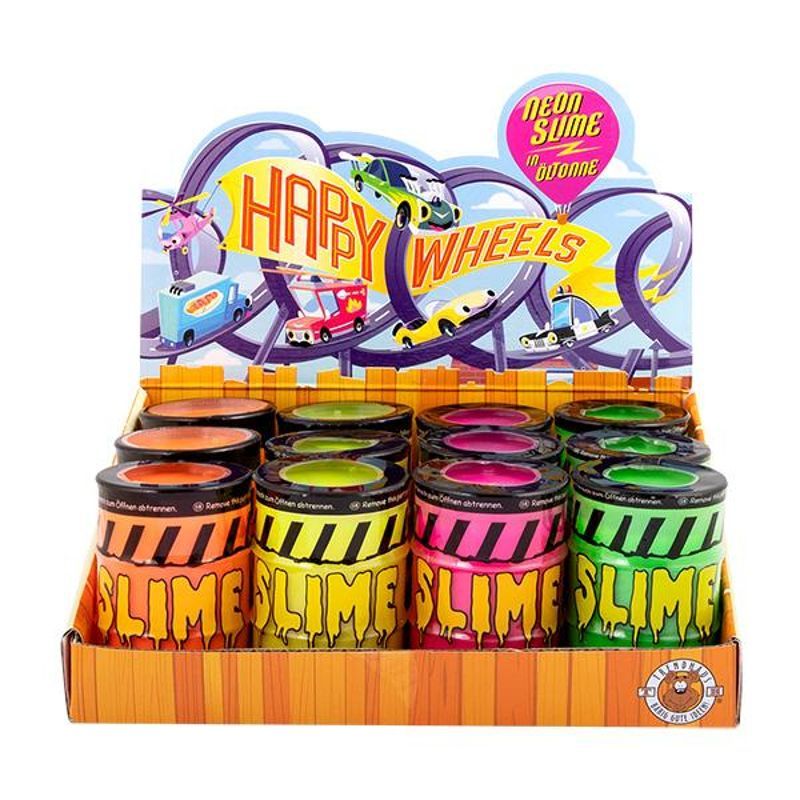 HAPPY WHEELS Neon slime in a oil drum, 80 g, choice of 4