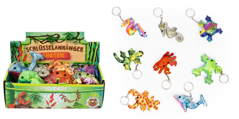 Key ring, sand creatures, several to choose from