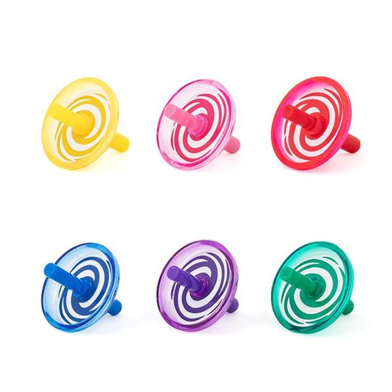 DESIGN & ART Painting Spinning Tops, set of three, available in 2 different colo