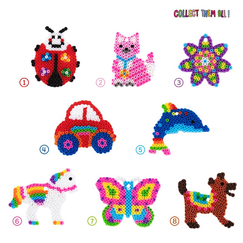 Ironon beads craft set, 2 in a set, choice of 8