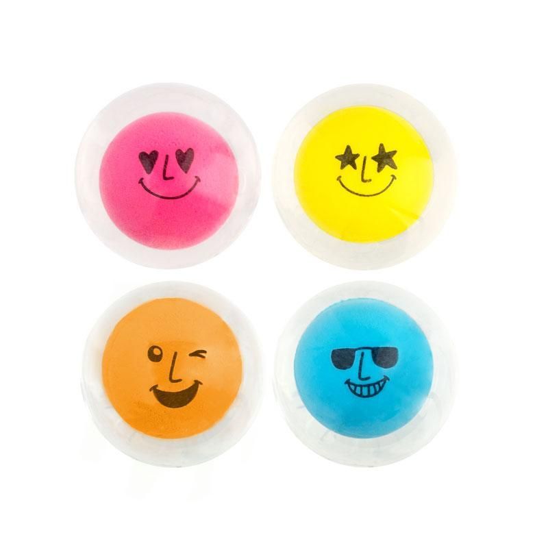 Chill and Smile - Bouncing Ball Crazy Faces Ø 4,3cm, 4 assorted