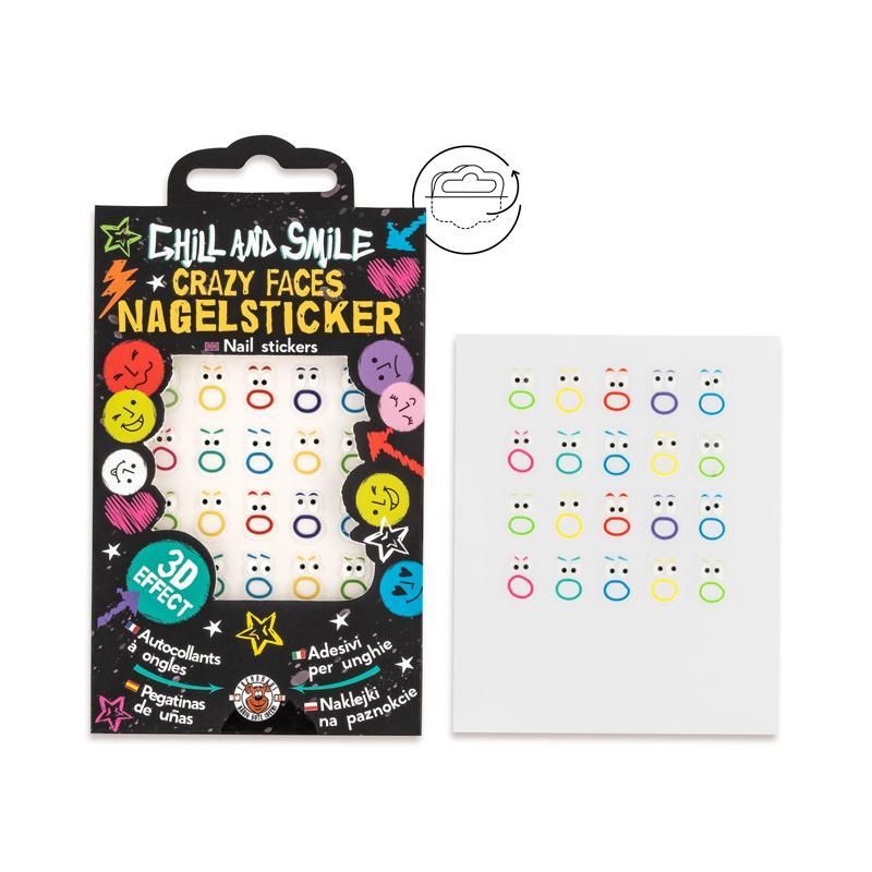 CHILL AND SMILE Nail Stickers, 20 pieces