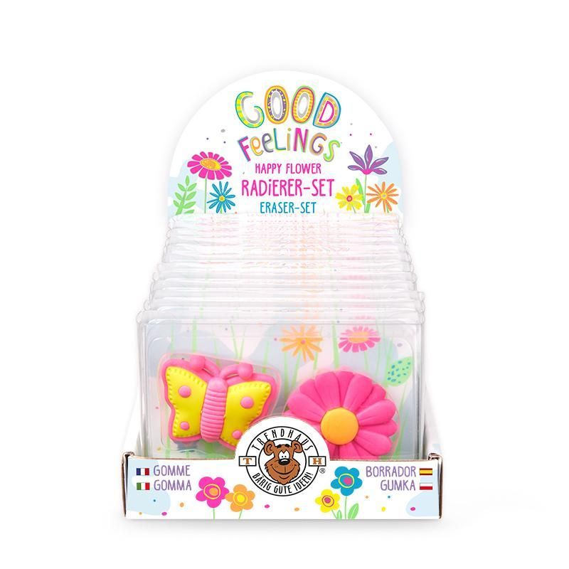 GOOD FEELINGS Eraser set flower & butterfly