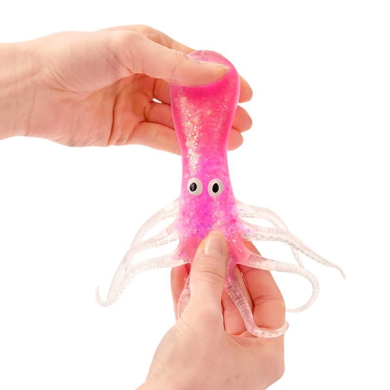 SANDY OCTOPUS Squeezy Glitter Octopus, 3 assorted