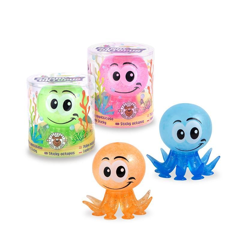 SO Squeezy suction cup octopus, 4 assorted