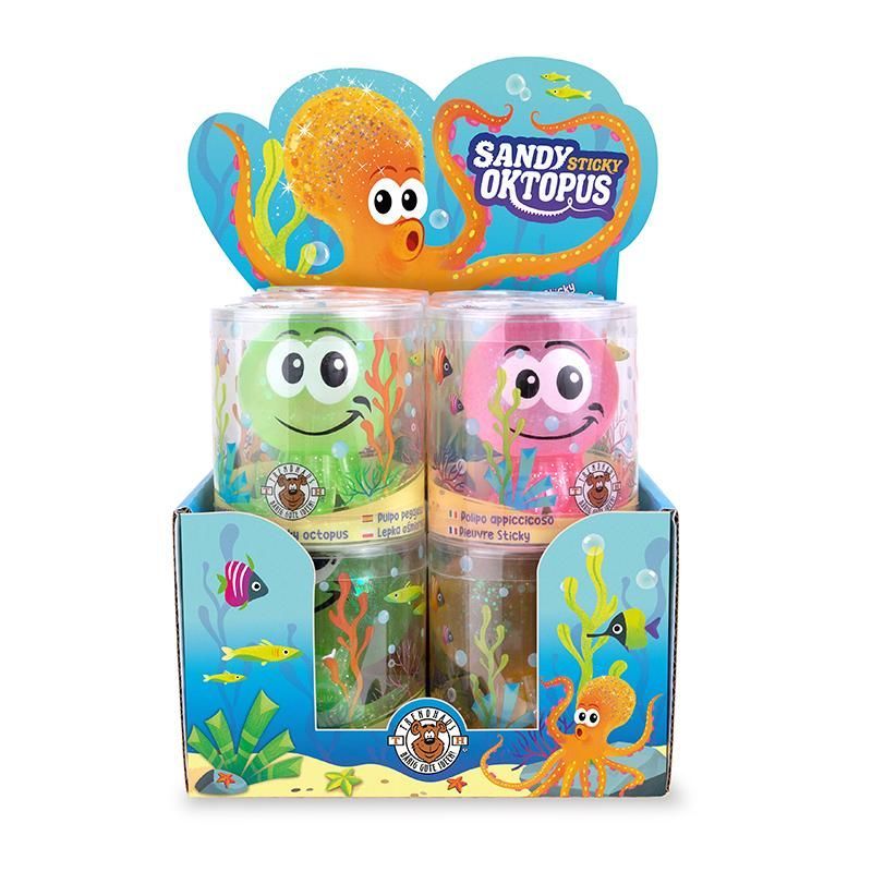 SO Squeezy suction cup octopus, 4 assorted