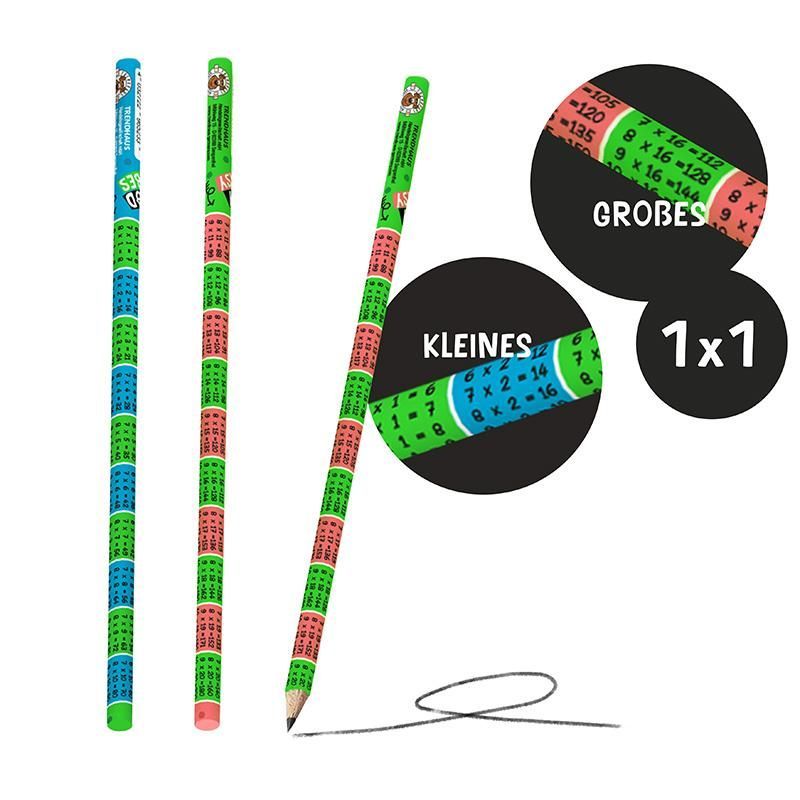 BACK TO SCHOOL Pencil With Multiplication Tables, 2 assorted