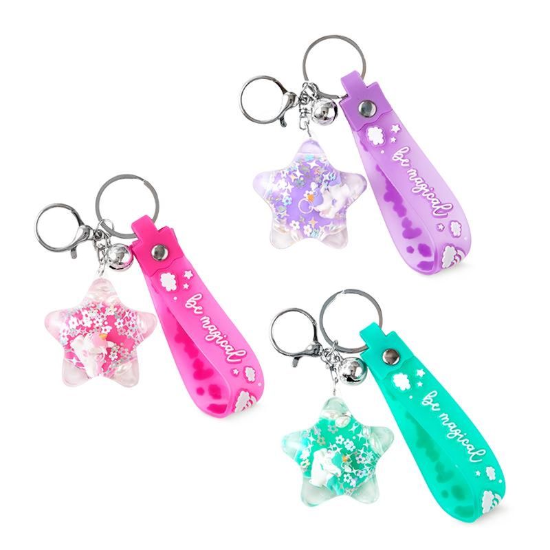 RAINBOW POWER Magic Unicorn Key Ring, 3 assorted