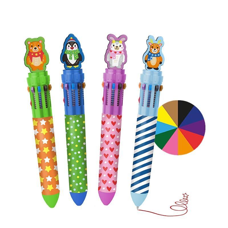MAGIC MOMENTS SF Multi-Colour Pen with Topper, 4 assorted