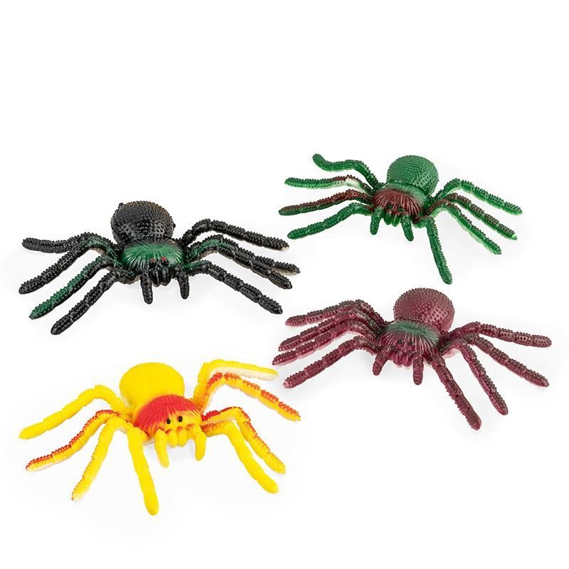 ZOO Rubber spider, 4 assorted