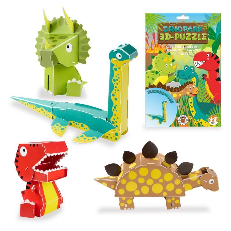 3D Puzzle Animals Dinosaur Park, 4 assorted