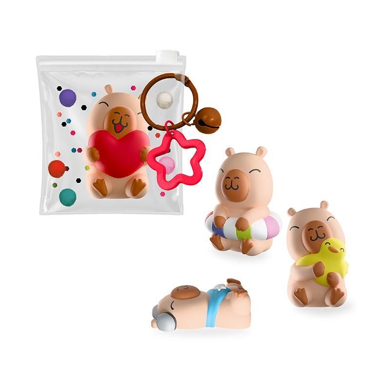 CAPYBARA HAPPY LIFE Mini-Squishy Capybara, 4 assorted