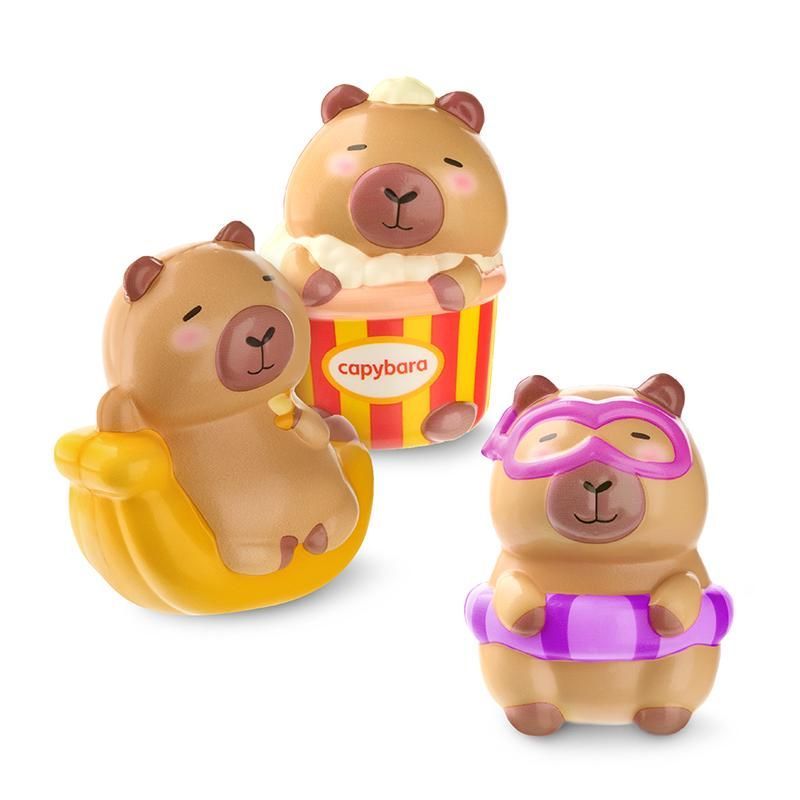 Anti-Stress Soft Figures Capybara, 3 assorted