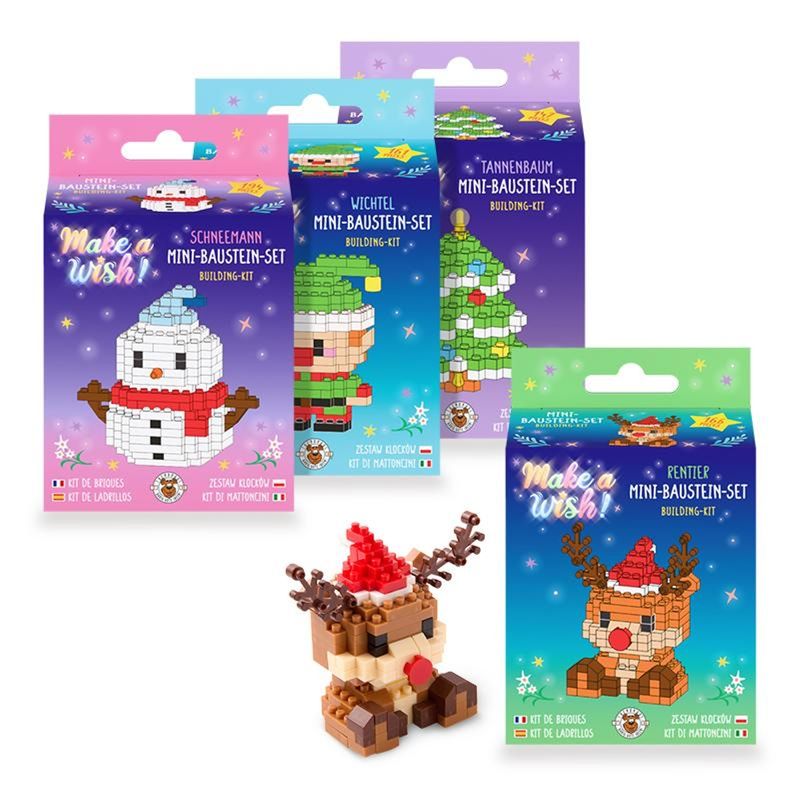 MAKE A WISH Mini Building Block Set, 4 Assorted