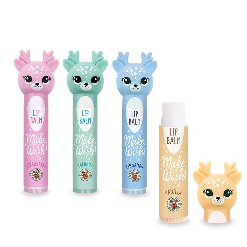 MAKE A WISH Lip Balm Reindeer 4g, 4 assorted