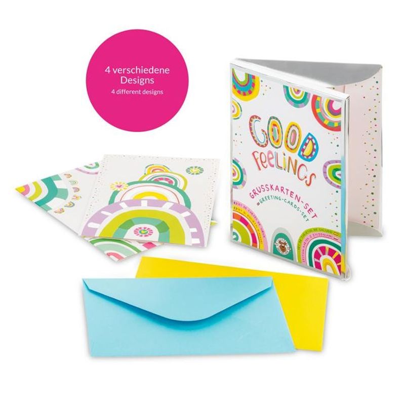 GOOD FEELINGS Greeting Cards Set of 8